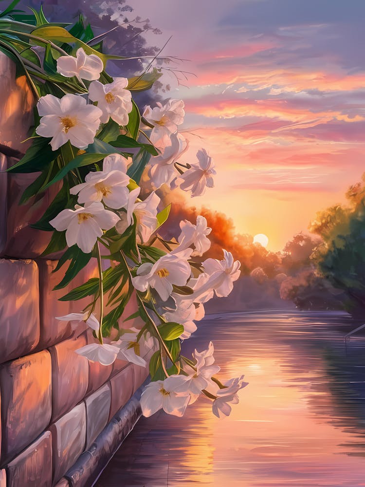 Flowers By The River