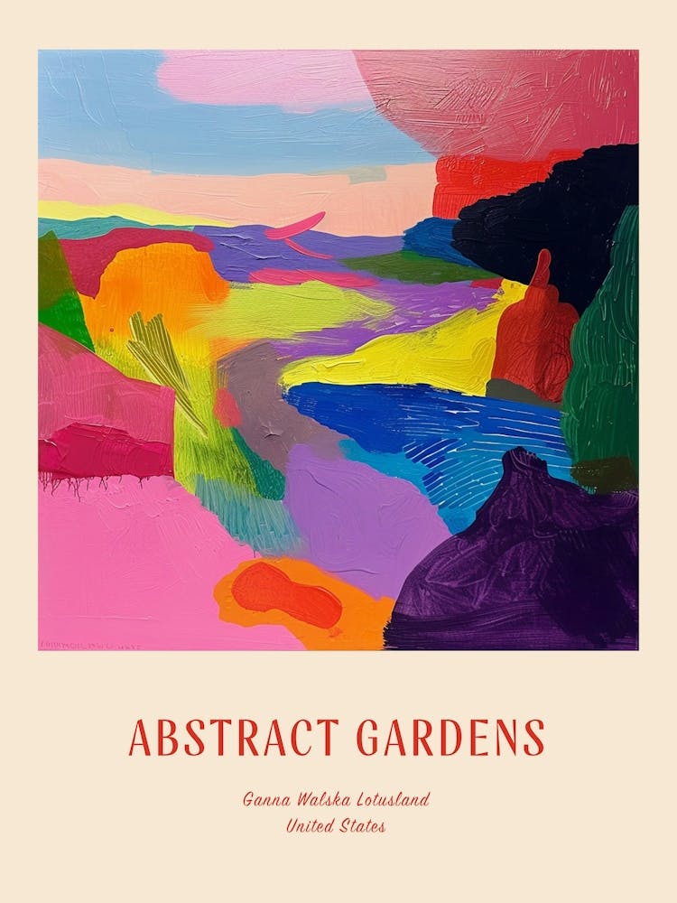 Jardins Colorés Ganna Walska Lotusland Usa Affiche Rouge