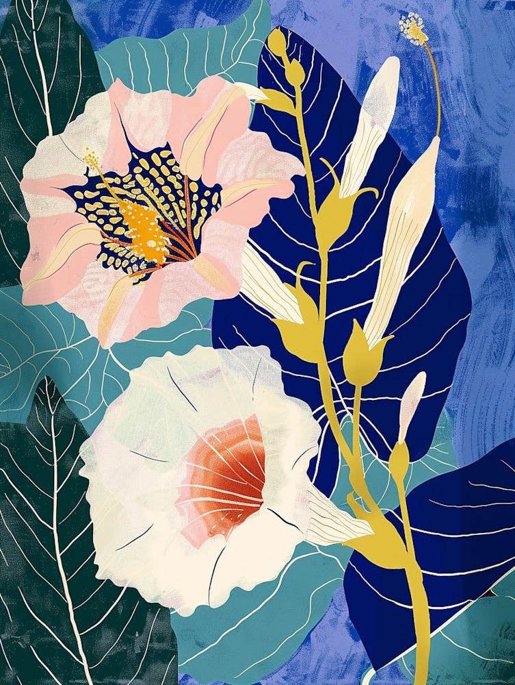 Colourful Flower Illustration Morning Glory 2