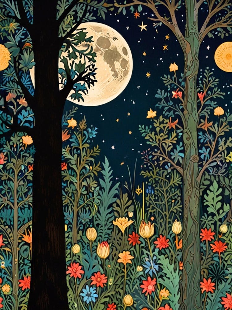 William Morris Moonlight In The Forest 213