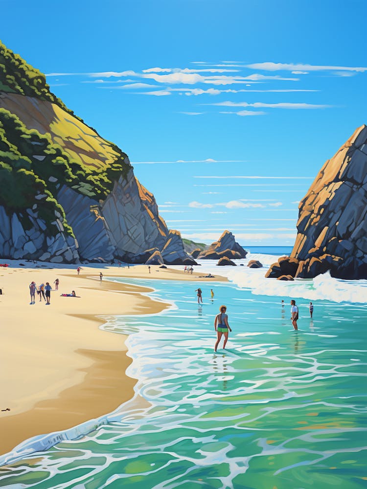 A Painting Of Pfeiffer Beach, Big Sur California Usa 2