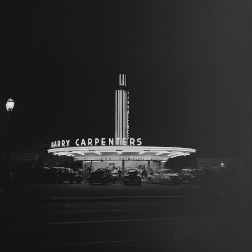 Hollywood, California,A Neon Sign By Russell Lee