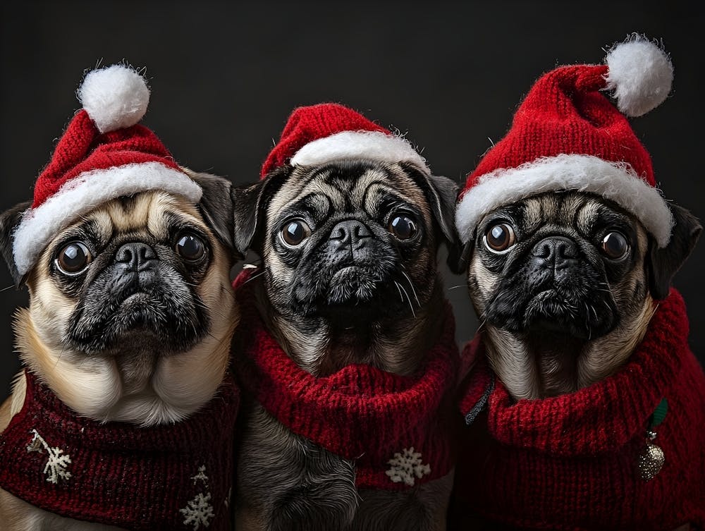 Christmas Pugs 3