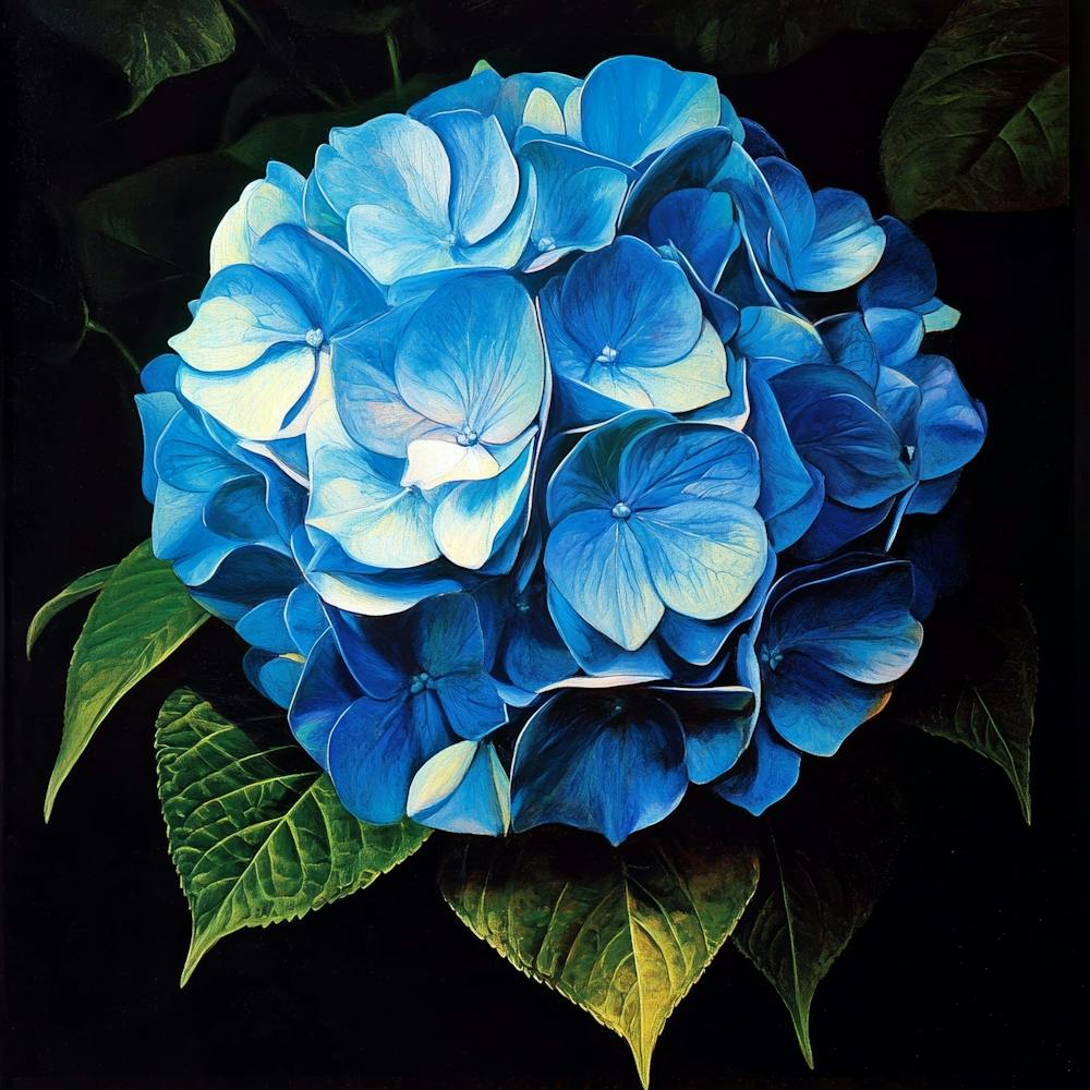 Blue Hydrangea Art