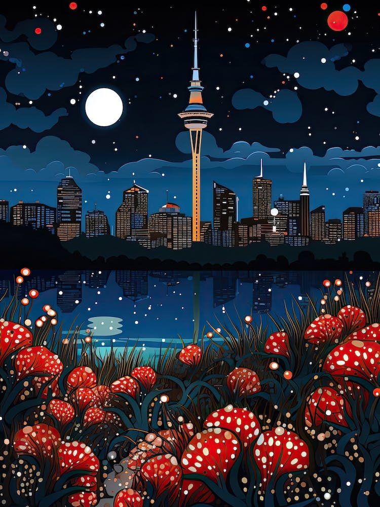 Auckland, Illustration In The Style Of Pop Art 2