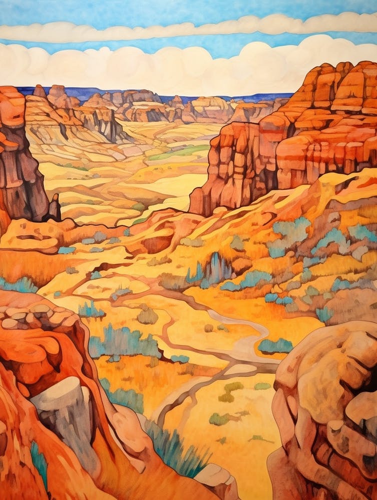 Autumn National Park Painting Grand Canyon National Park Arizona Usa 1