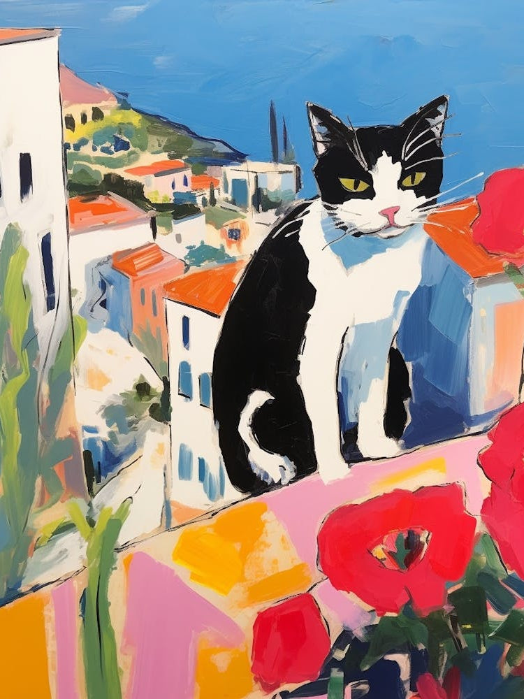 Painting Of A Cat In Marbella Spain 3