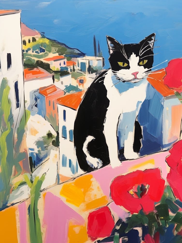 Painting Of A Cat In Marbella Spain 3