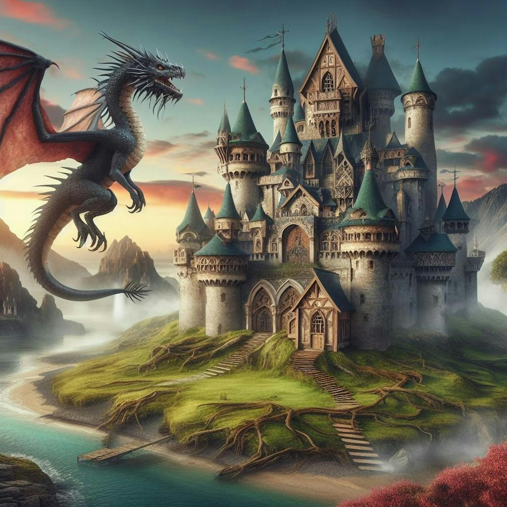Dragon And Castle