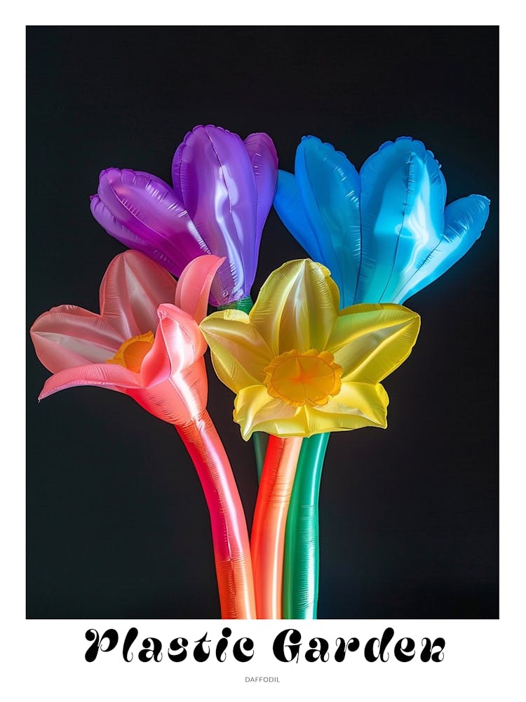 Bright Inflatable Flowers Poster Daffodil 3