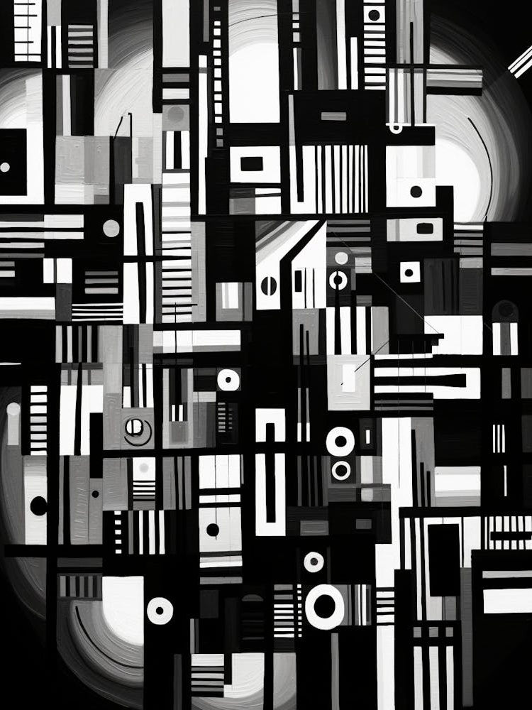 Complexity Abstract Black And White 3