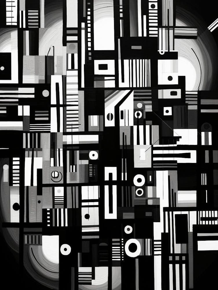 Complexity Abstract Black And White 3