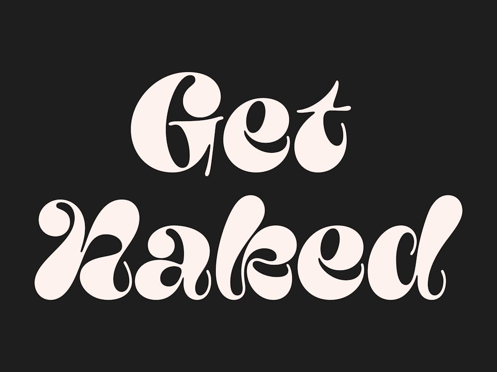 Get Naked ,Groovy, Funky, cute, humor, typography, sexy, minimal, naughty, nude, bum, art, pop, modern, shower, quote, aesthetic, cool, quote