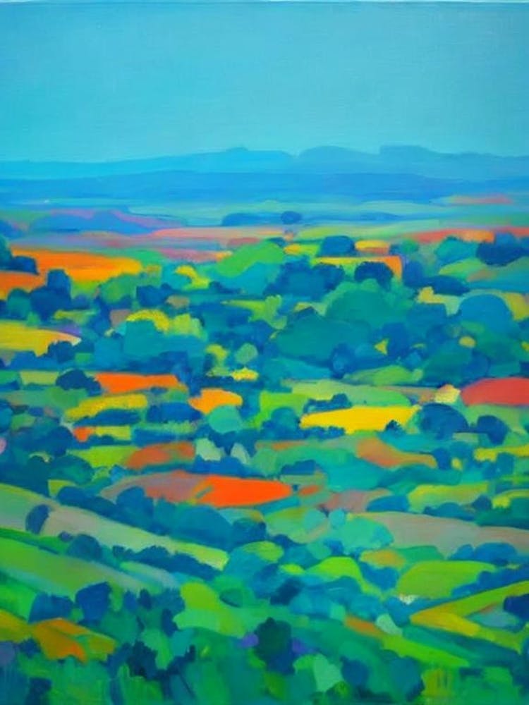 Andasibe Blue Oil Painting 2 