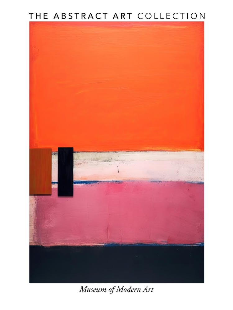 Orange And Red Abstract Painting 4 Exhibition Poster