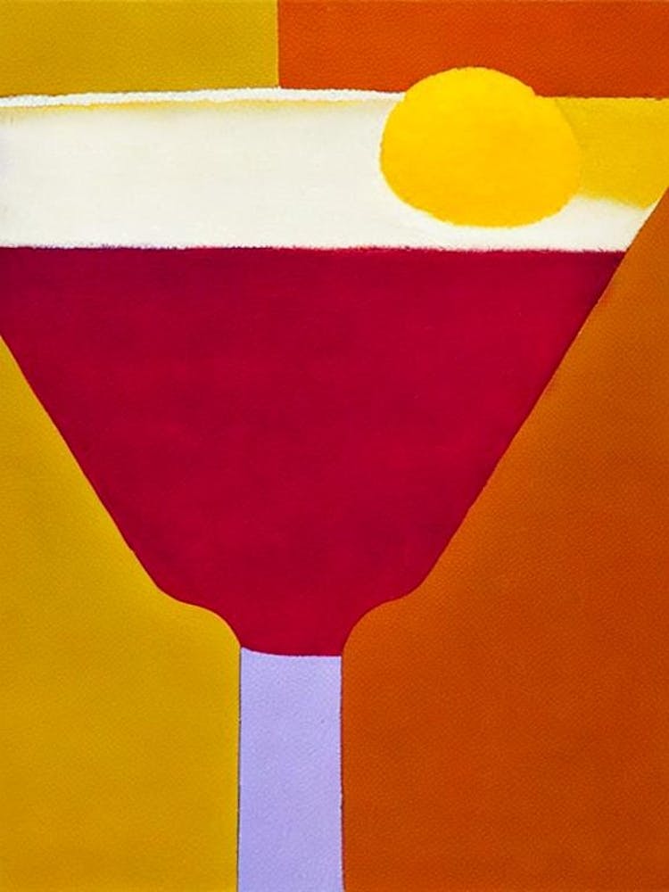 Clover Club Paul Klee Inspired Abstract Cocktail Poster