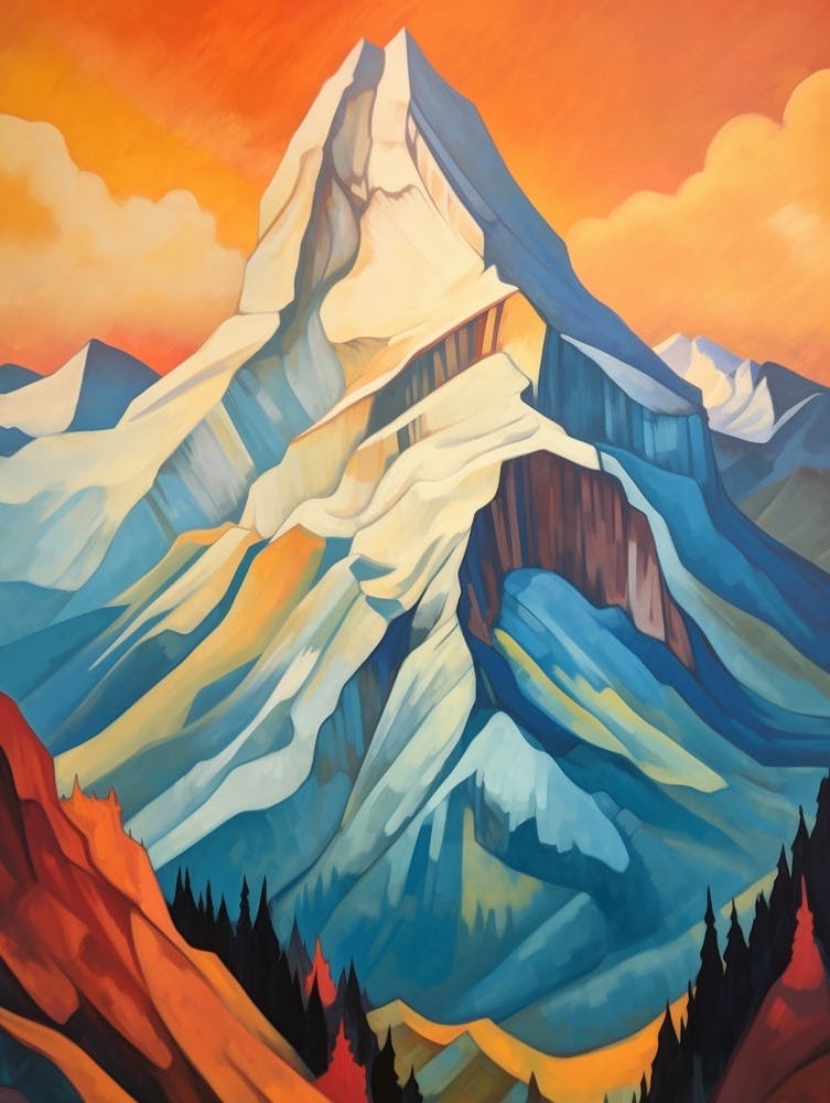 Mount Robson Canada Mountain Painting