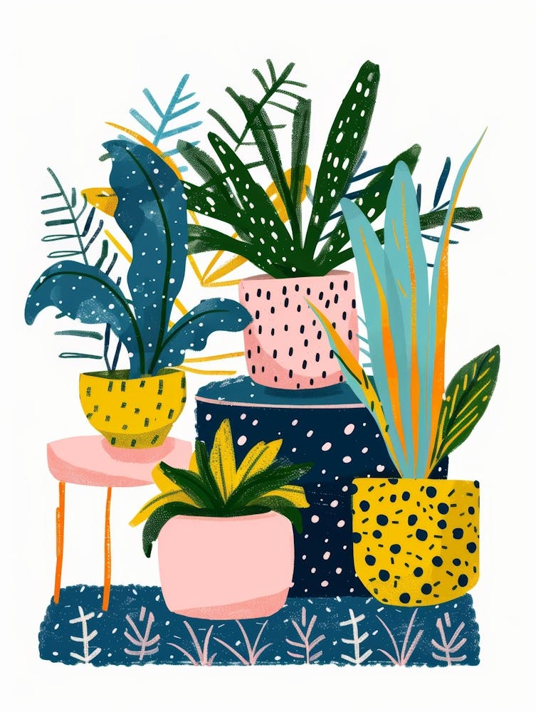 Pflanztöpfe Illustration