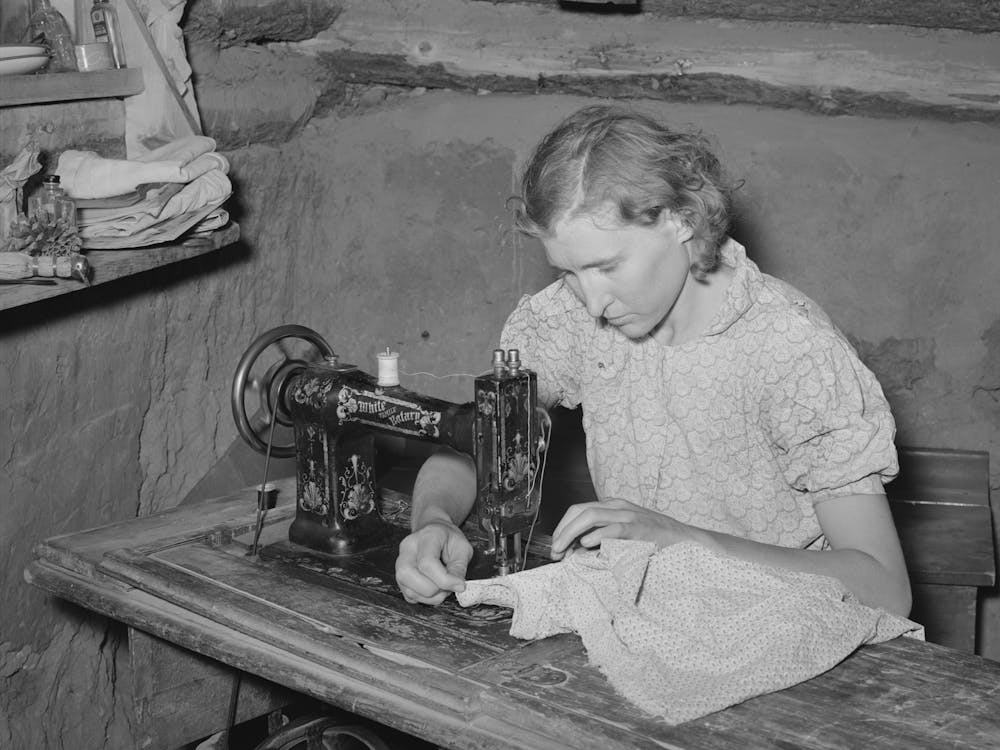 Mrs, Whinery Makes All Her Family S Clothing, Pie Town, New Mexico By Russell Lee