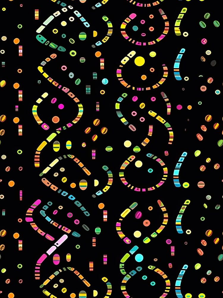 Watercolour Colour Lines Dna 4