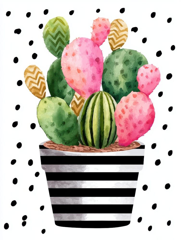 Cactus Watercolor Painting