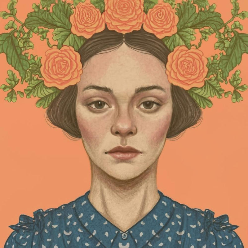 Portrait Of A Woman With Roses