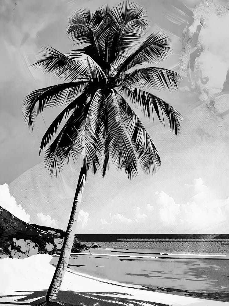 Palm Tree On The Beach