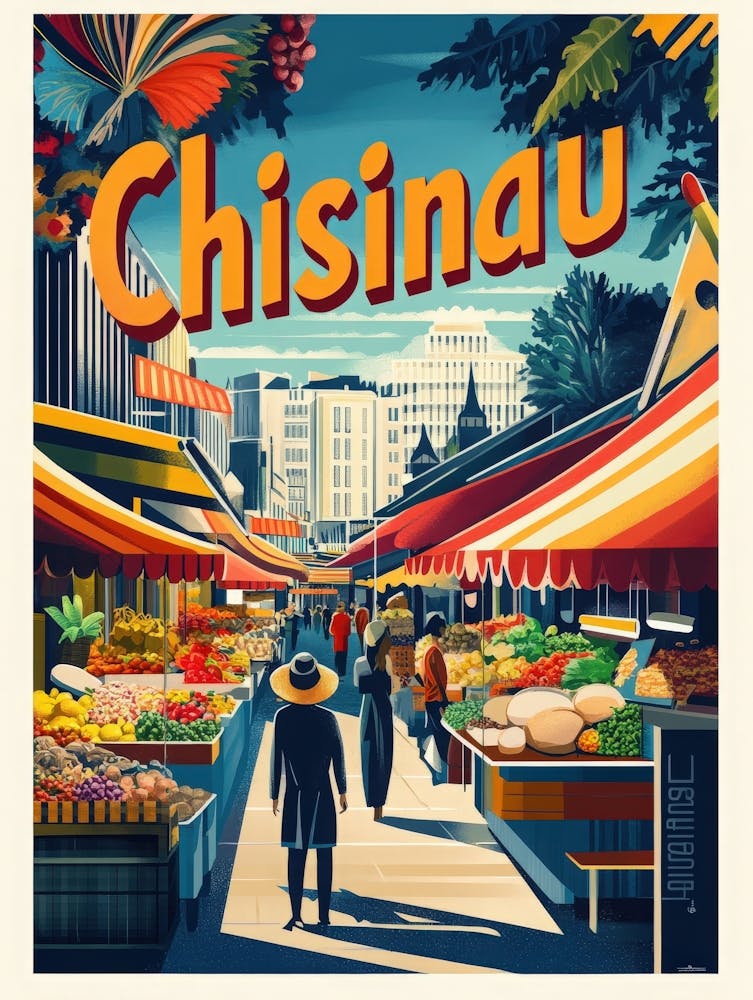 Aihrgdesign A 1970s Inspired Travel Poster For Chisinau