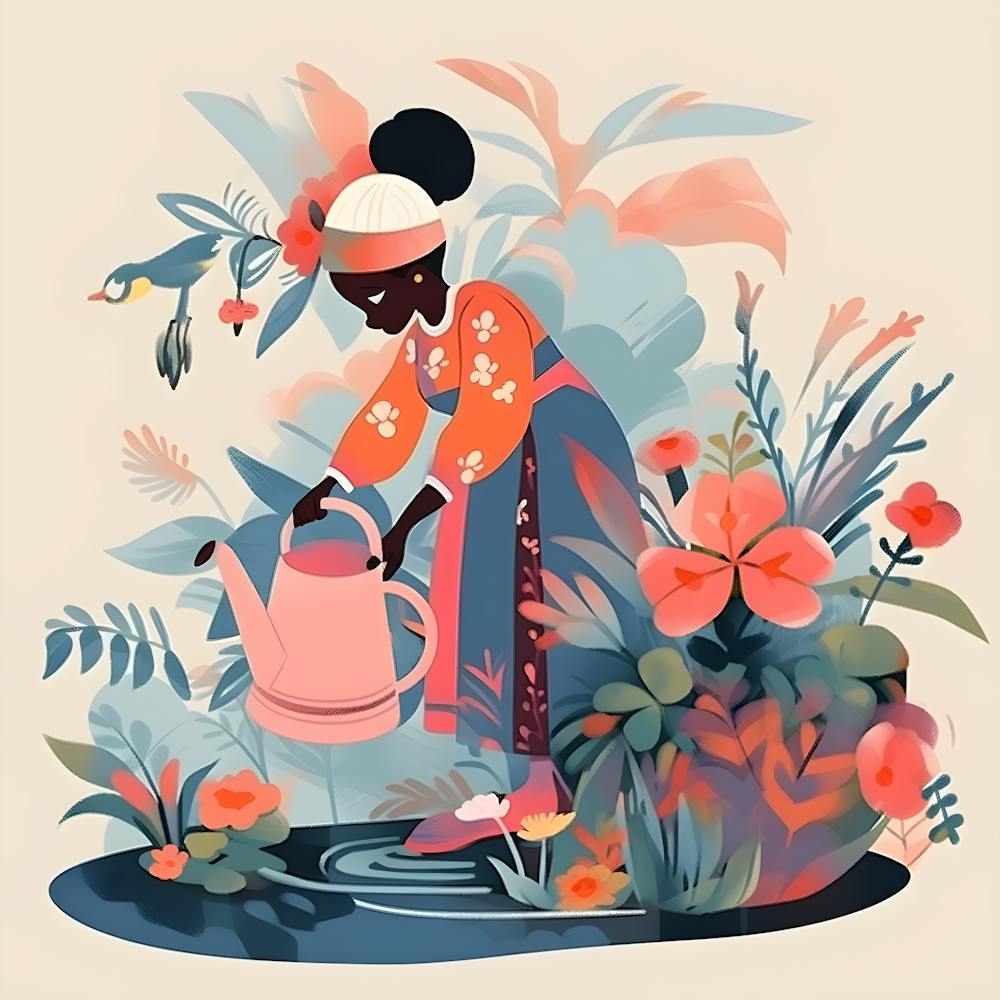 Watering A Plant