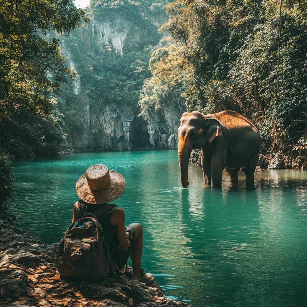 Elephants In The Jungle Peaceful