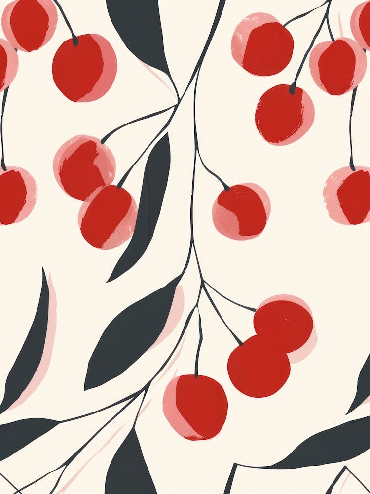 Cherries Close Up Illustration 4
