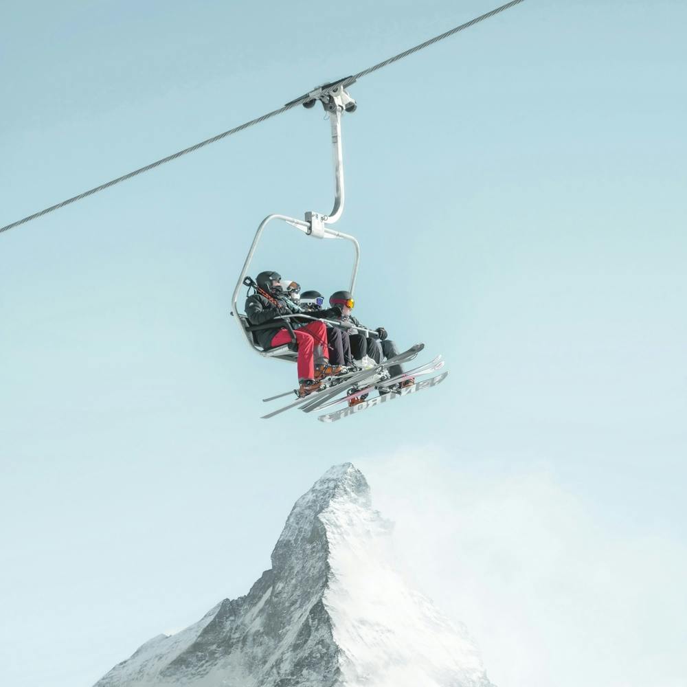 Ski Lift - Winter Landscape - Square