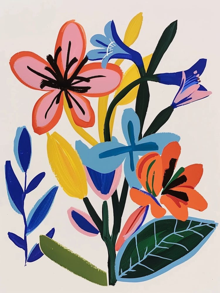 Painted Florals Lily 4