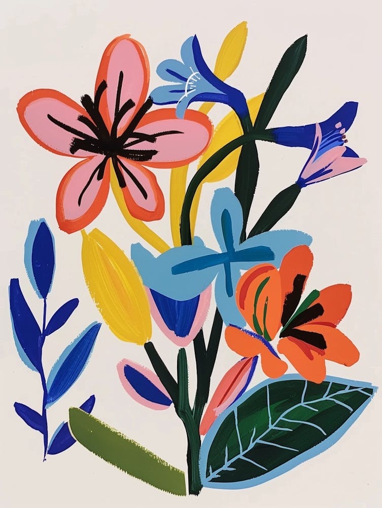 Painted Florals Lily 4