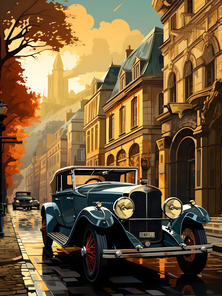 Antique Car On The Street