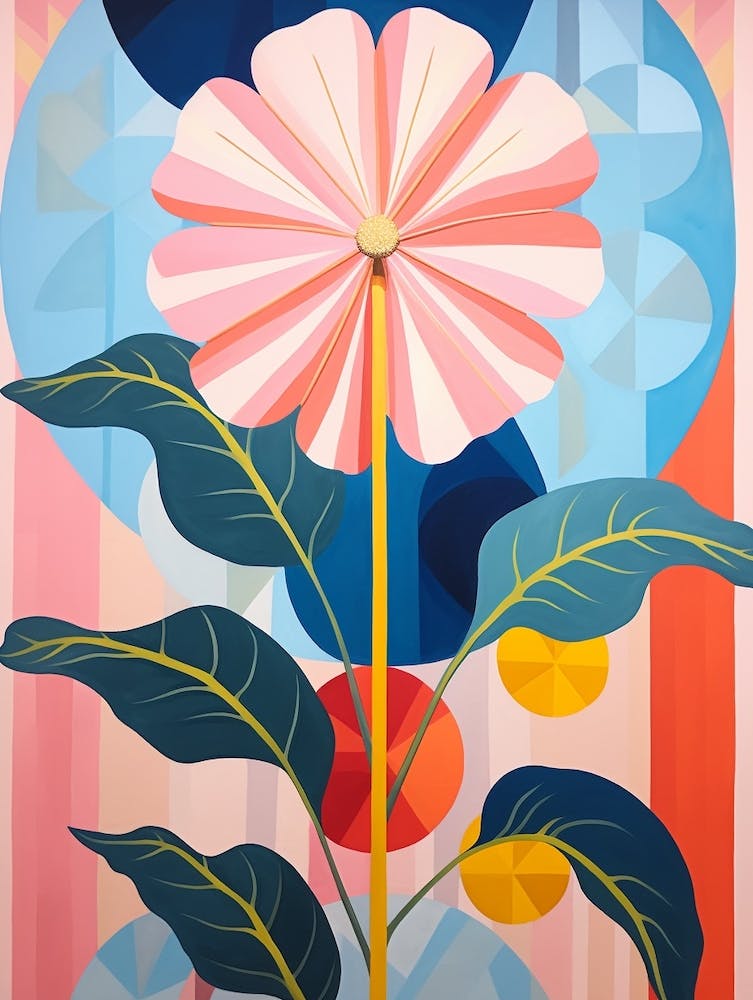 Everlasting Flower 3 Hilma Af Klint Inspired Pastel Flower Painting