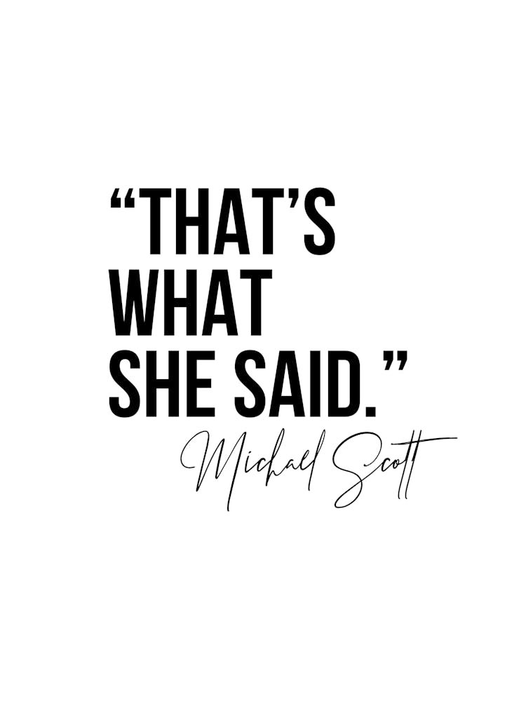 That S What She Said Michael Scott Quote