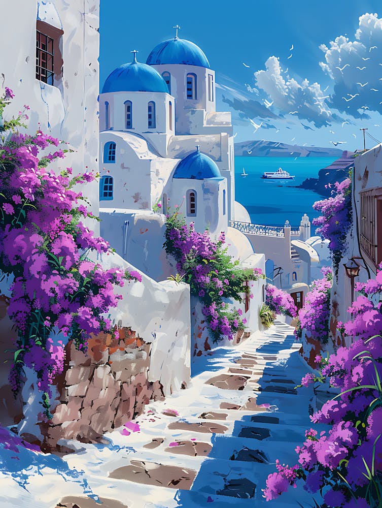 Beautiful Santorini Greece Wall Art 19