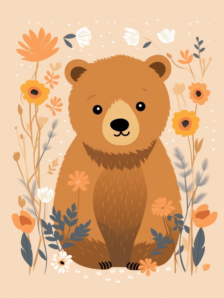 Baby Animal Illustration  Bear 5