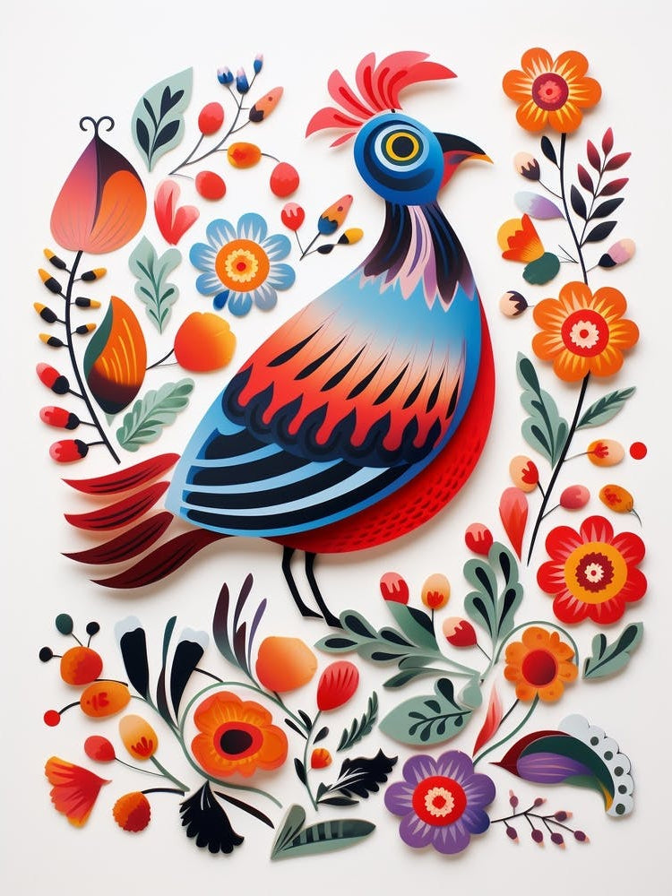 Scandinavian Bird Illustration Partridge 3