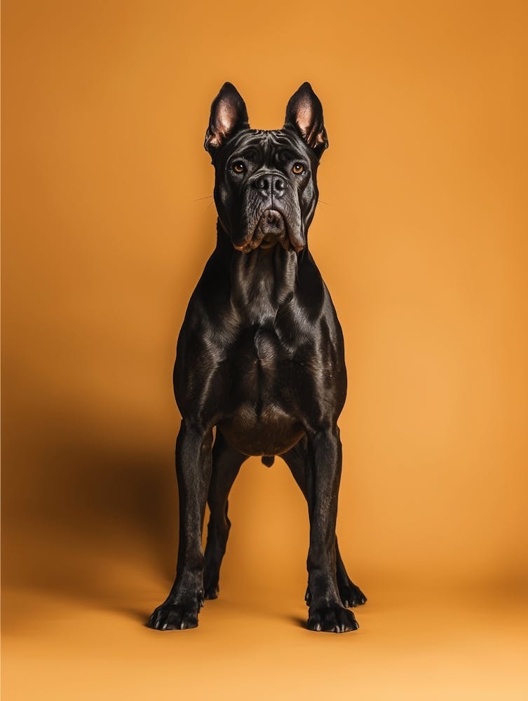 Black French Bulldog.Generated AI. Wall