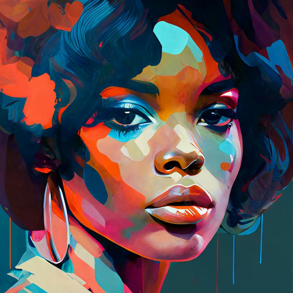 Motown Beauty Fine Art Style Portrait, Disco 70's