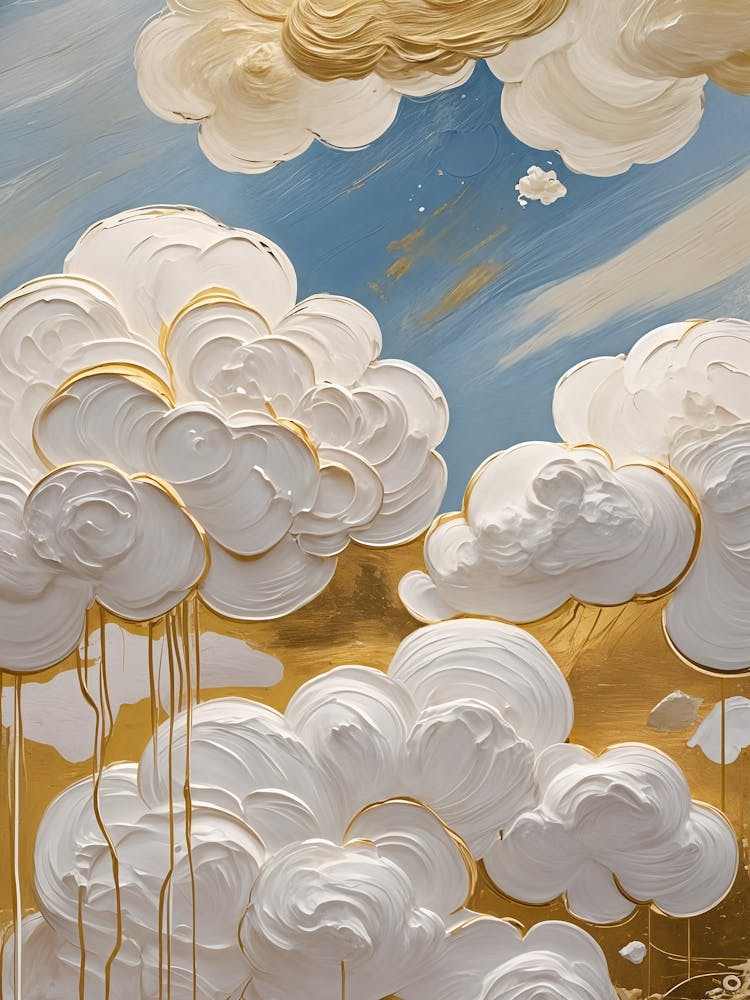Fluffy Painted Clouds no1