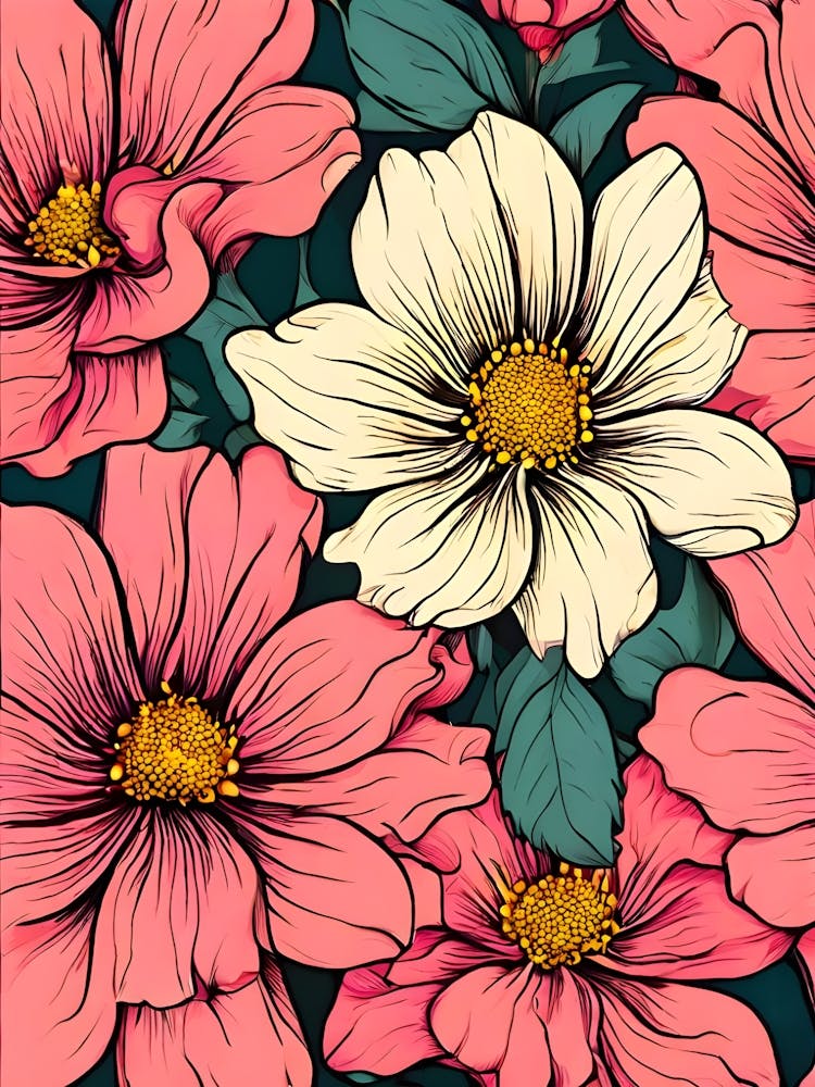 Pink Flowers Wallpaper