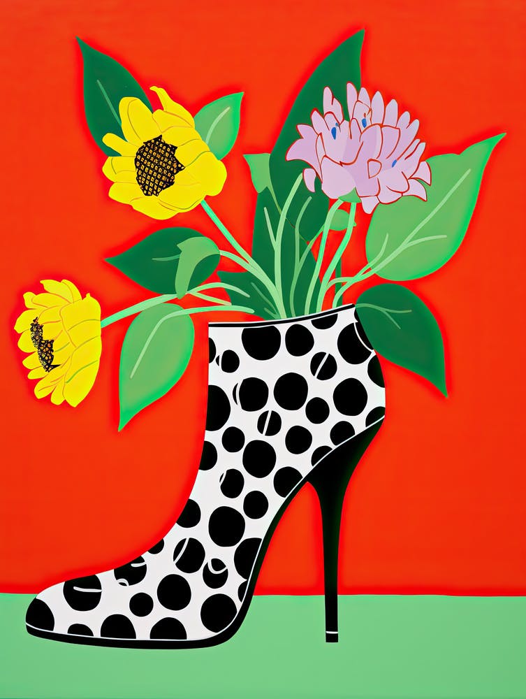 Ihre Sohlen in Blüte: Frauenschuhkunst
