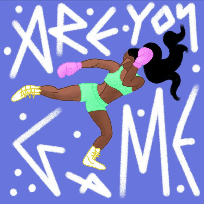 Kickboxing Girl Square