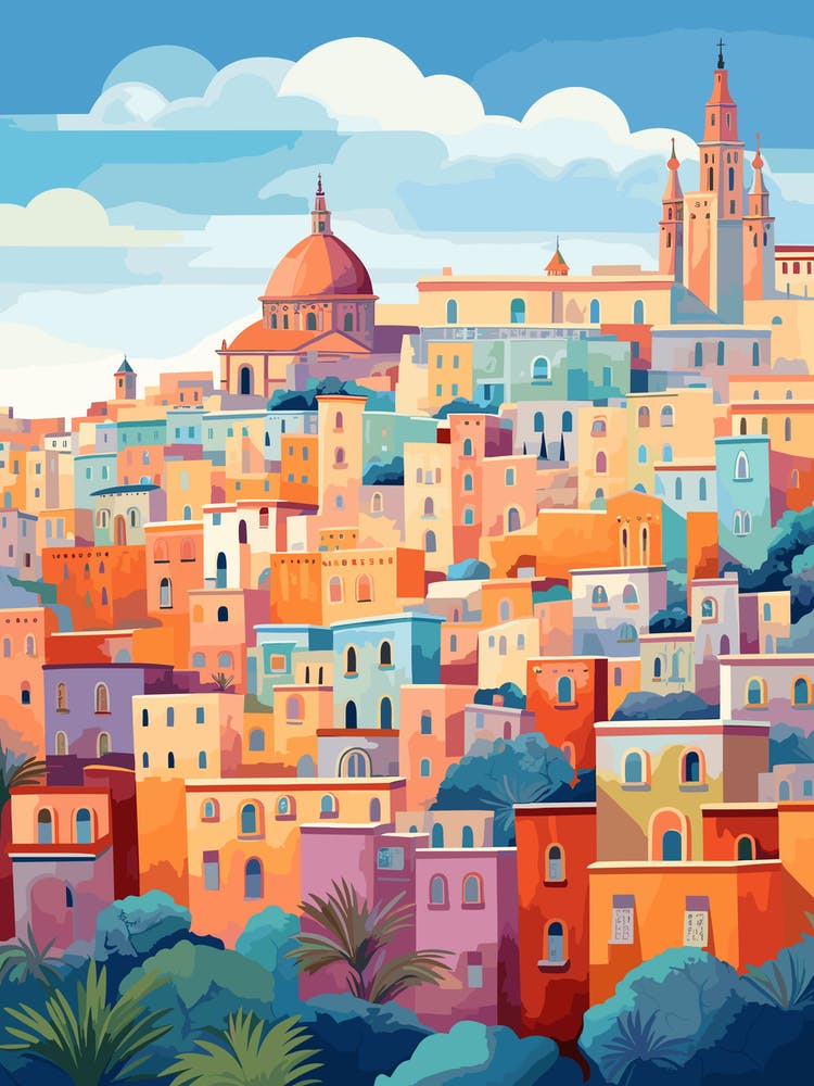 Valletta Malta 3 Illustration