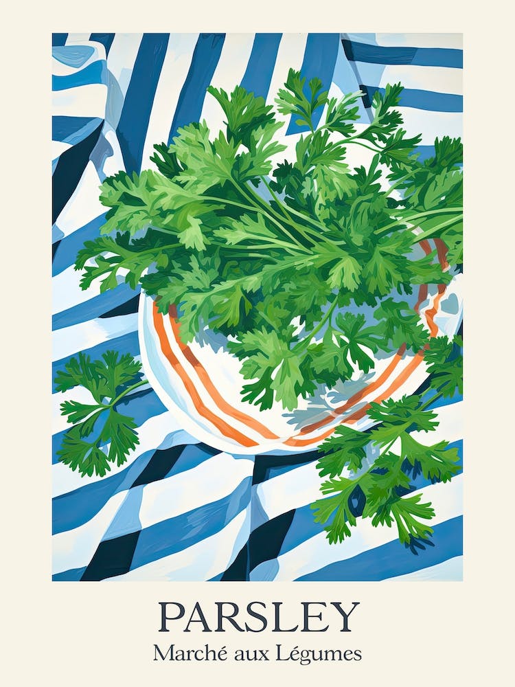 Marche Aux Legumes Parsley Summer Illustration 3