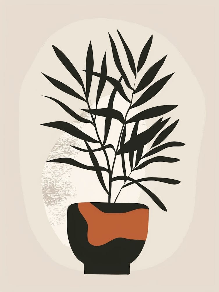 Zebra Plant Minimalist Illustration 4