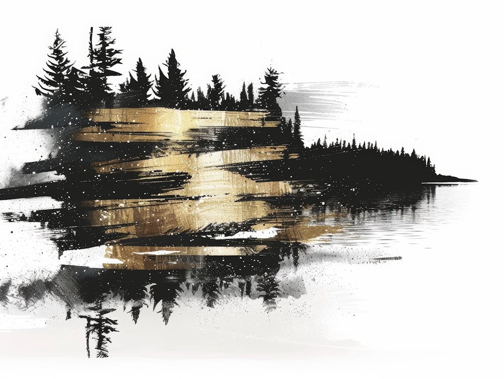 Gold And Black Forest 1